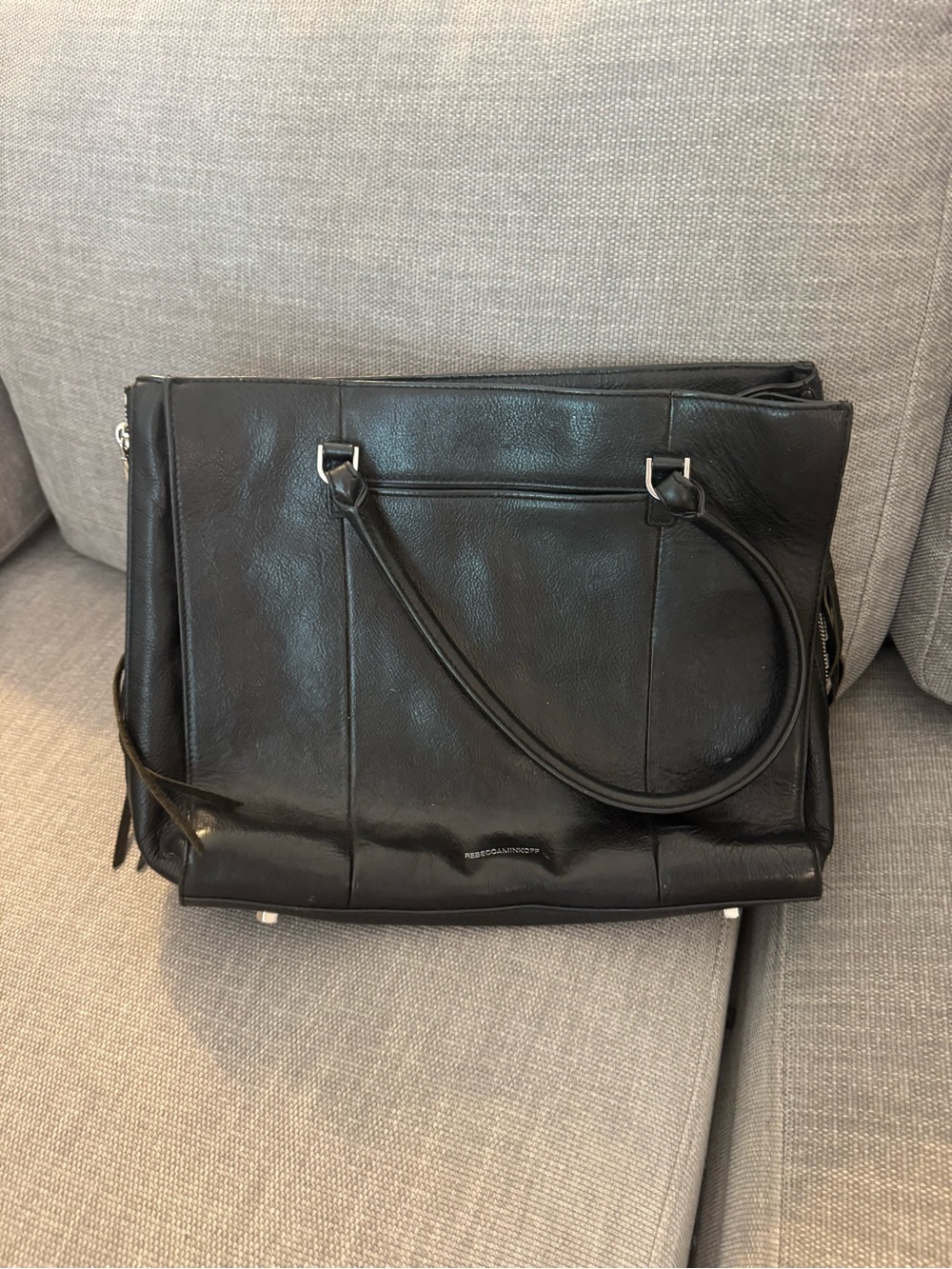 Rebecca Minkoff Black Leather Satchel Tote